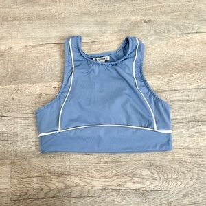 Forever 21 blue white strip bra size S